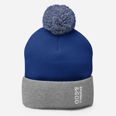 Baseball &God Pom-Pom Beanie